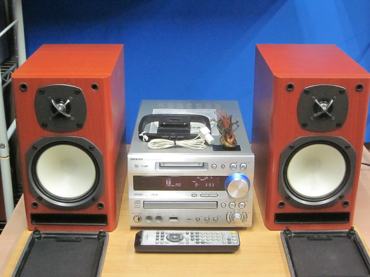 ONKYO CD・MD・ラジオコンポ　動作品 ONKYO☆良品 動作良好☆高音質 メンテ済 オーディオ機器 CD⁄MD ONKYO