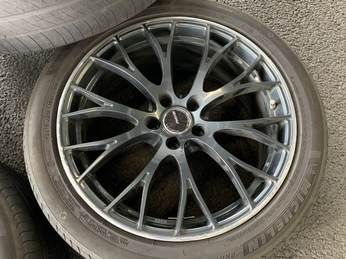 245/45R19 HOMURA RAYS 19×8.5J 35 アルミホイール タイヤ 4本 セット