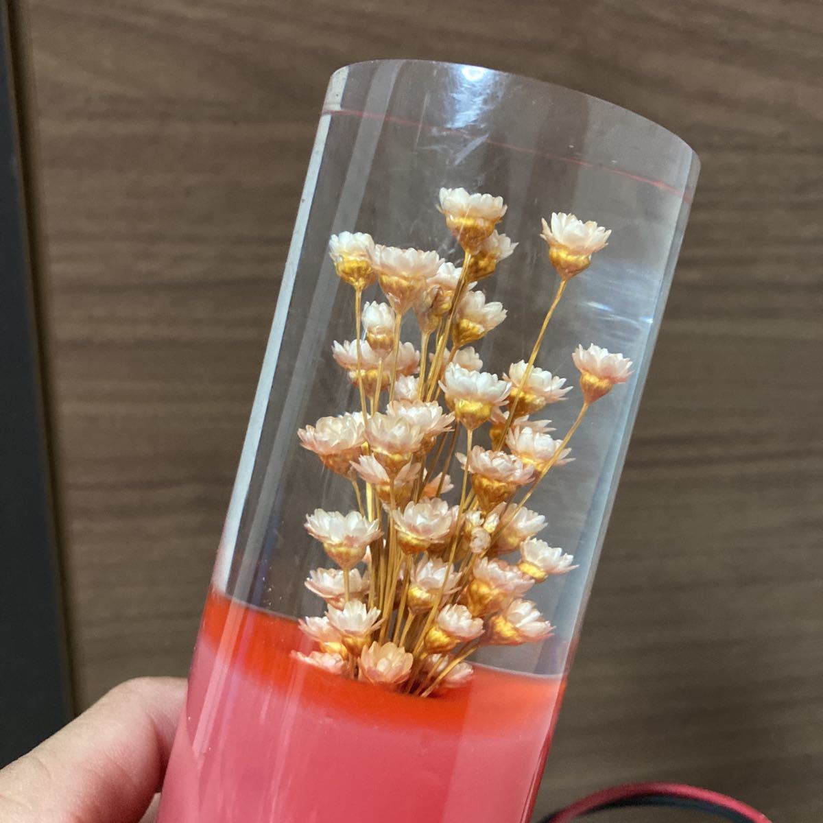 100円スタート！ ゴールドキング 柱灯 水中花 赤 レトロ