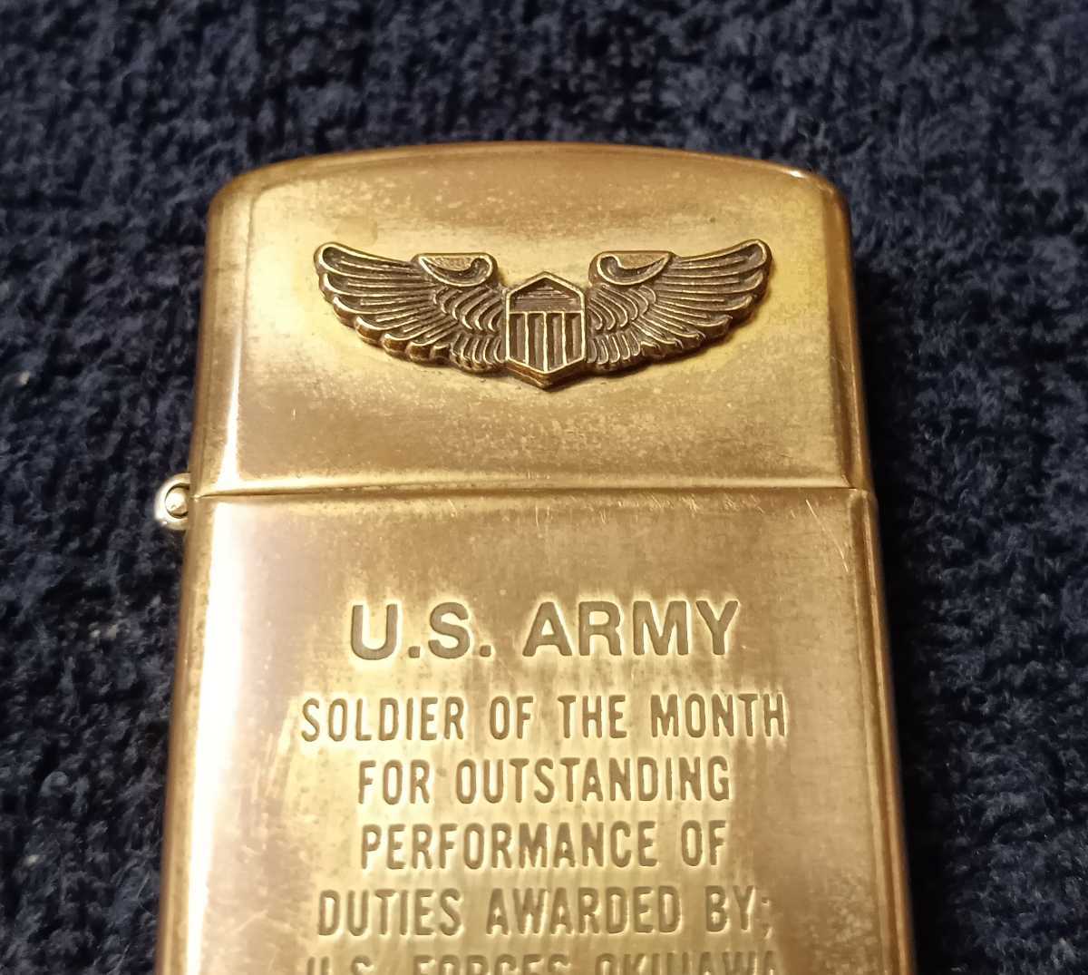Zippo/ジッポー U.S. ARMY スリム Slim アメリカ軍 紋章 メタル 1988年 