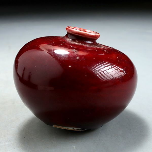 中国古玩　辰砂釉　小壺 中国古玩 辰砂釉 小壺 【公式通販】