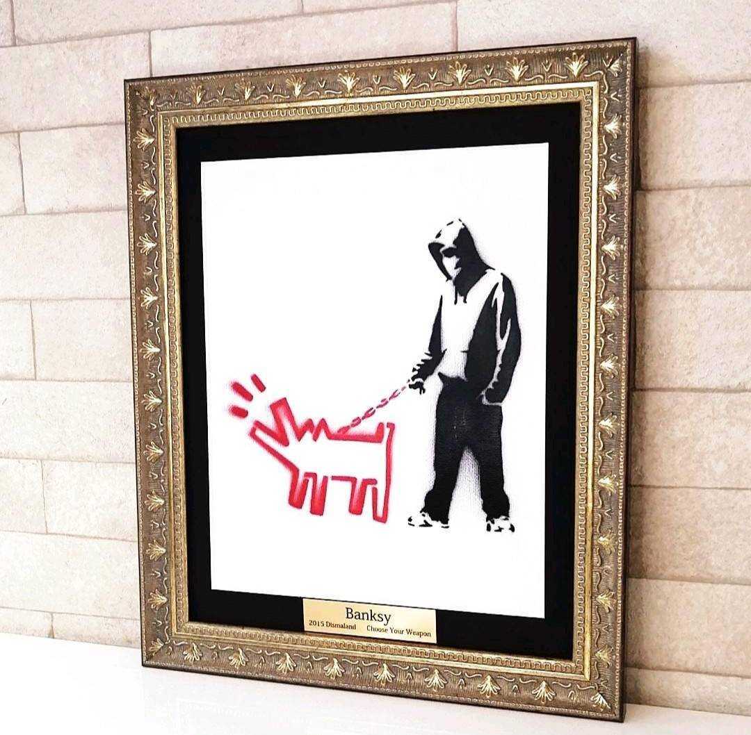☆Banksy 額装済み！ 希少です！ バンクシー ディズマランド banksy