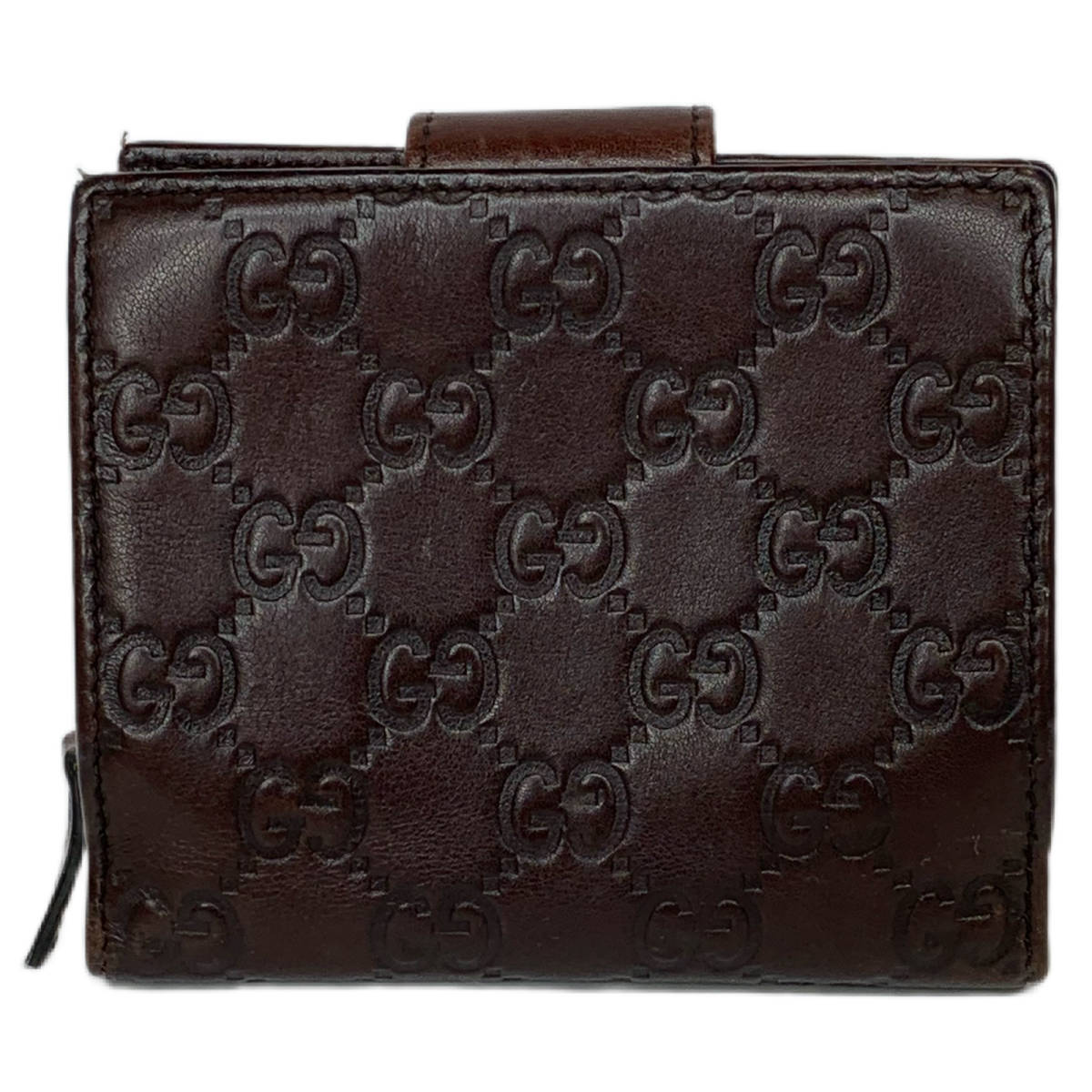 あがです GUCCI グッチ グッチシマ 2つ折財布 レザー 154255 4276 茶 ブラウン