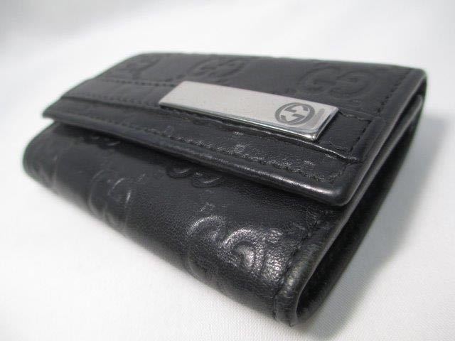 GUCCI グッチ キーケース 6連 シマレザー ブラック メンズ 中古 GUCCI