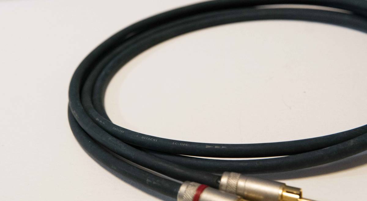 HITACHI製　LC-OFC　Cable　sax-102　100㎝　2本　中古 音響用ケーブル 家電、AV、カメラ