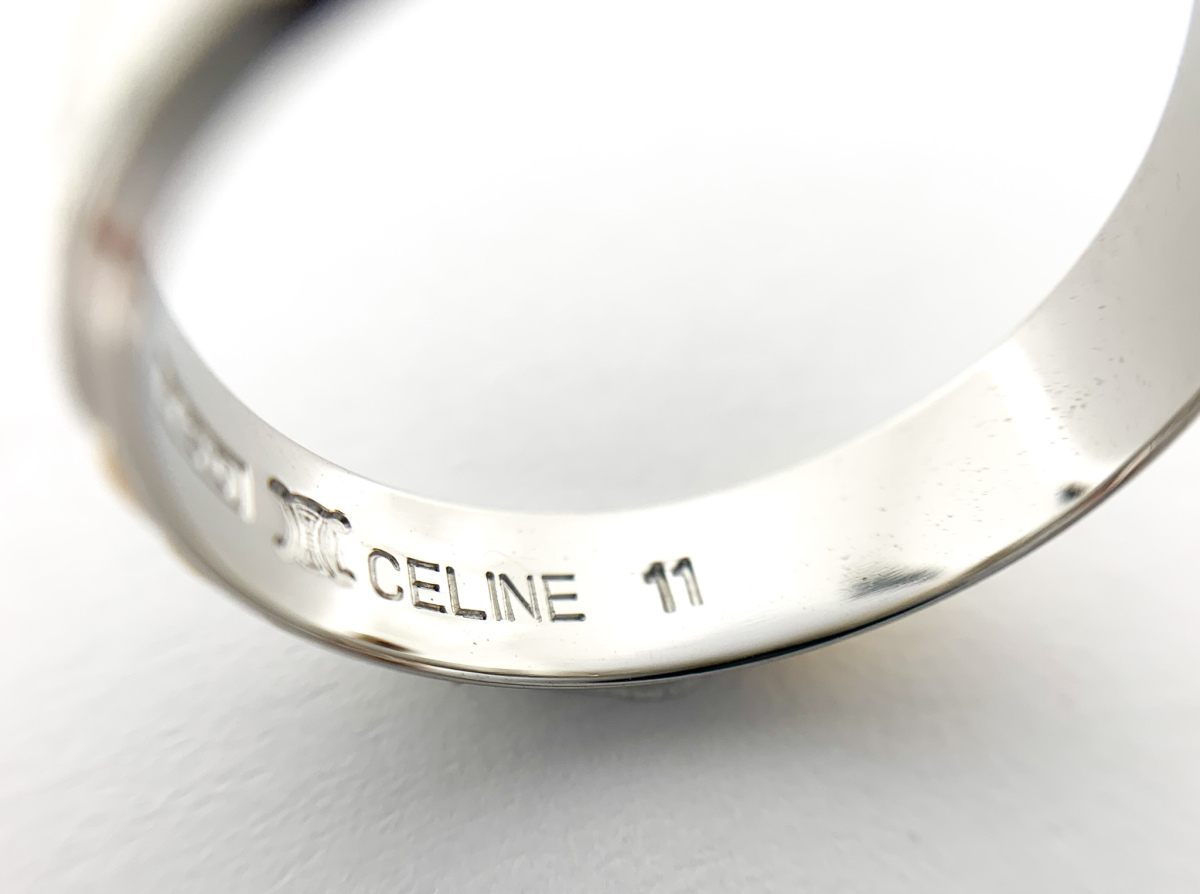 CELINE セリーヌ 750 K18 18金イエローゴールド PT850 プラチナ コンビ 