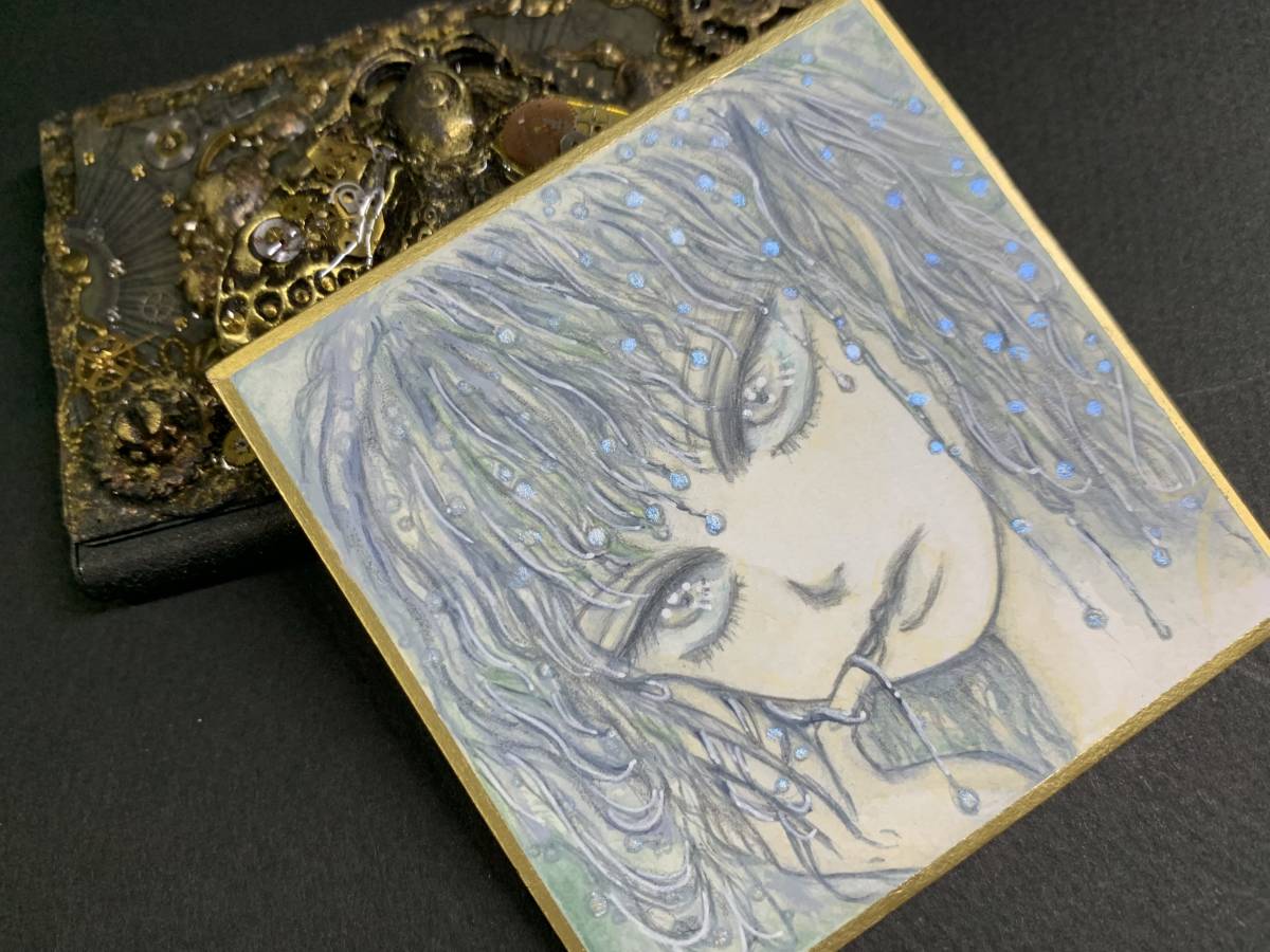 手描きイラスト オリジナル S かっこいい ブレイト 初瀬 筆ペン画 終焉のなき混沌へ 美少年 色紙 セールsale Off 終焉のなき混沌へ