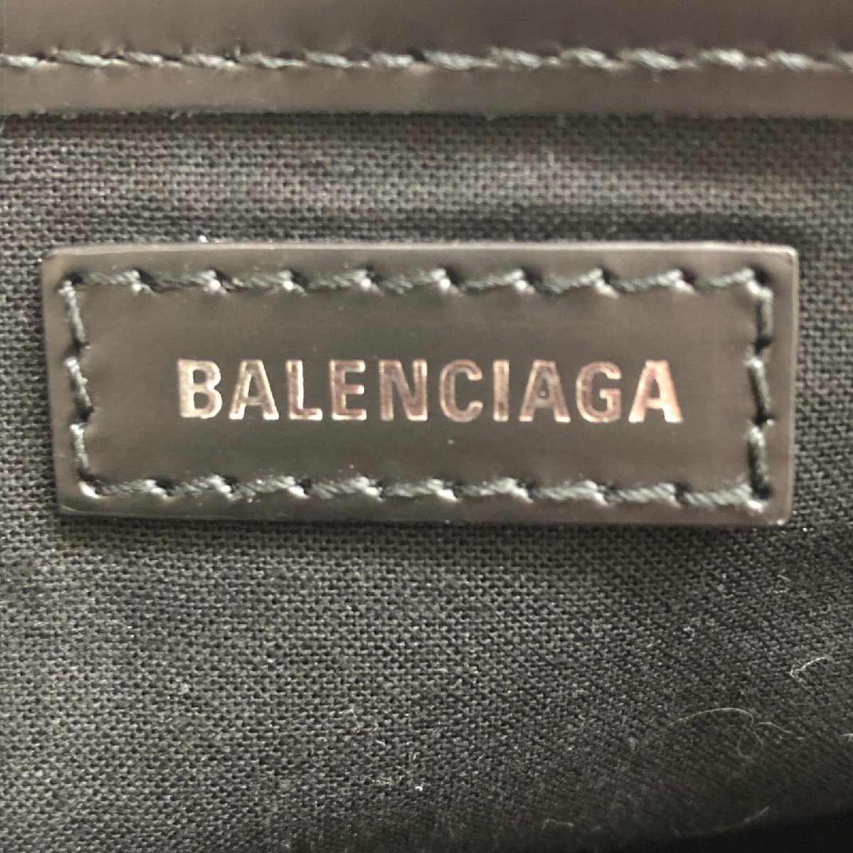 BALENCIAGA バレンシアガ カバスXS 2WAY コットンキャンバス カーフスキン ポーチ付 ブラック ハンドバッグ 3903462HH3N1000 バレンシアガ BALENCIAGA XS 2wayショルダーバッグ ネイビーカバスXXS バレンシアガカバスXS