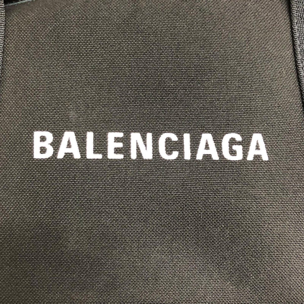 BALENCIAGA バレンシアガ カバスXS 2WAY コットンキャンバス カーフスキン ポーチ付 ブラック ハンドバッグ 3903462HH3N1000 バレンシアガ BALENCIAGA XS 2wayショルダーバッグ ネイビーカバスXXS バレンシアガカバスXS