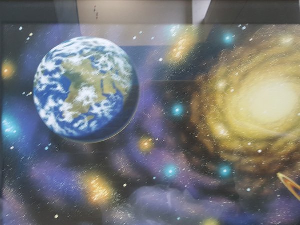 KJUFO47 額 絵画 版画 宇宙への祈り シム シメール 約 縦86.5㎝×横