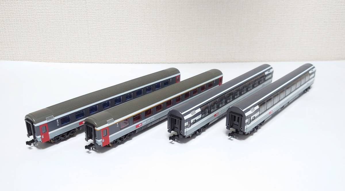 ♪ MINITRIX TRIX 13709 SBB スイス国鉄 4-Car Passenger Set NIB ♪ MINITRIX TRIX 13709 SBB スイス国鉄 4-Car Passenger Set NIB