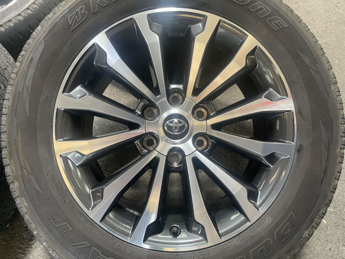 150プラド純正19インチ7.5Jインセット25 PCD139.7-6H BSデューラーA/T 