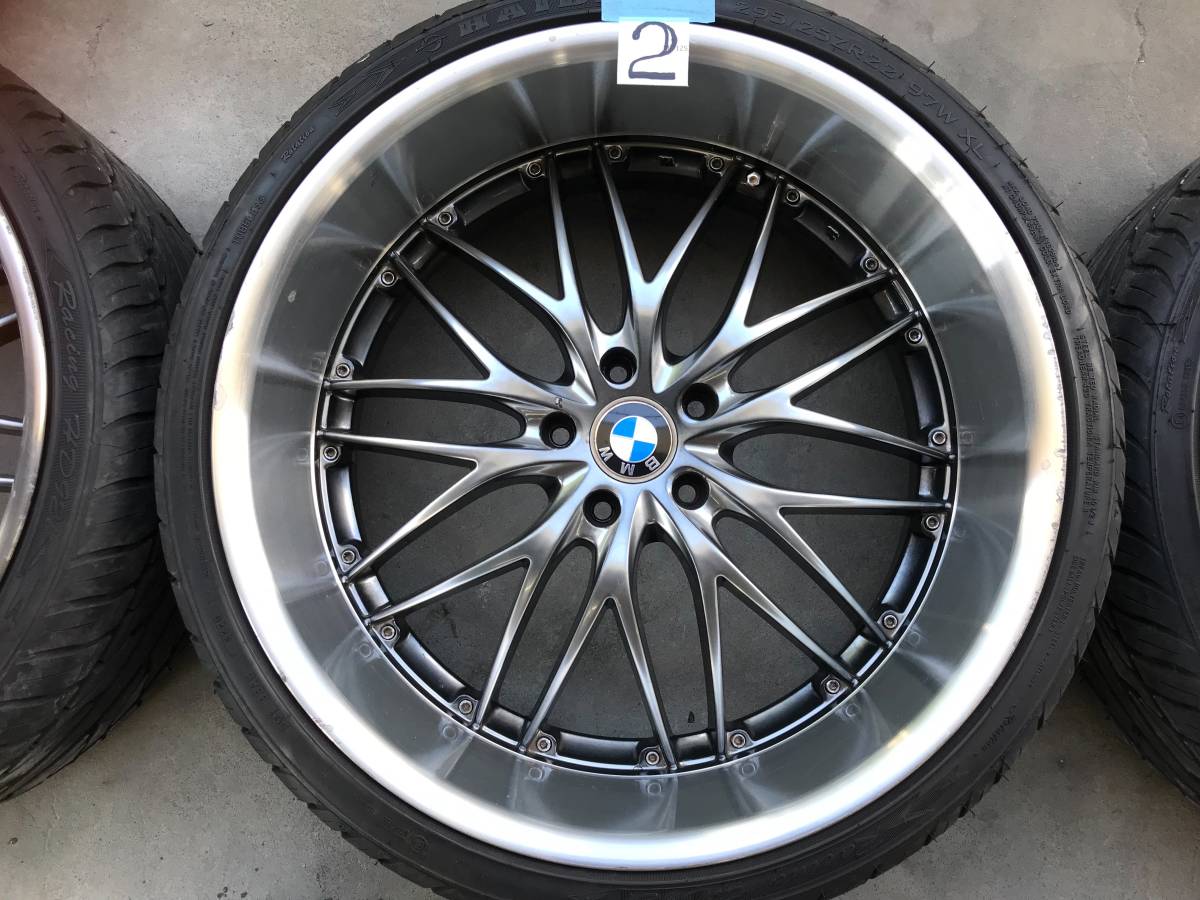 美品 BMW アルミホイール 深リム 22インチ 9J+23 10.5J+20 5穴 タイヤ 