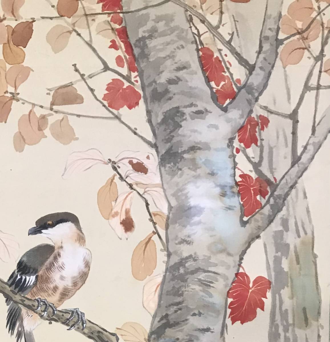 木村武山「花鳥図」絹本 掛軸 肉筆 箱 日本画 山水 古画 古書 掛け軸