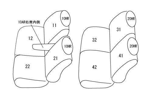 ルークス シートカバー B44A B45A B47A B48A クラッツィオ EM-7513 EM-7515 キルティング タイプ シート 内装