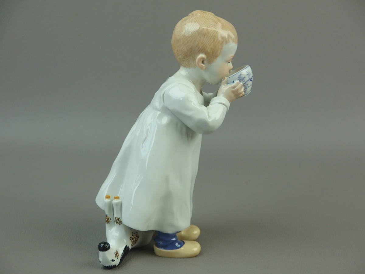 骨董 西洋人形 マイセン Meissen ヘンチェルの子供シリーズ ブルー