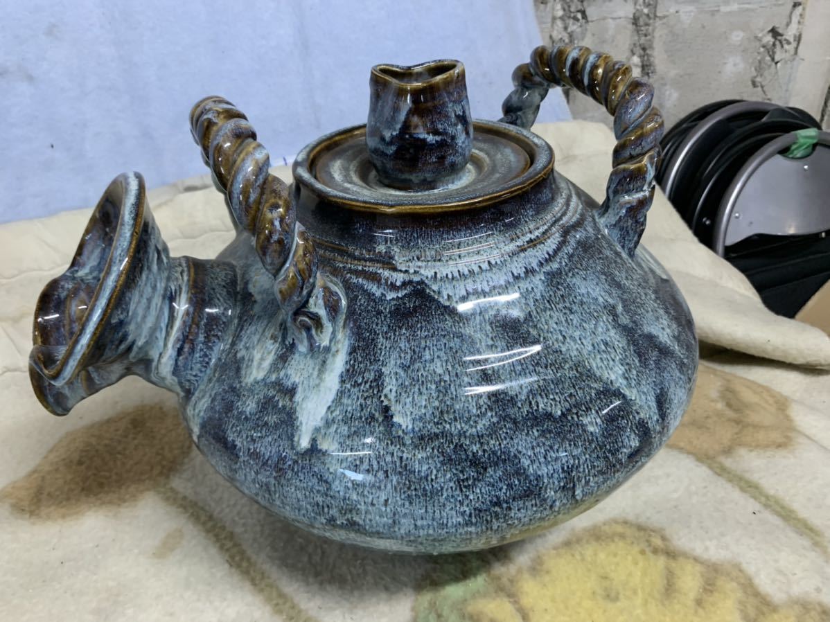 やかん 美術品 激レア 陶器製 茶壷 高さ約39cm 横幅約49cm