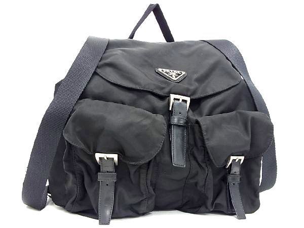 1円 PRADA プラダ テスートナイロン 巾着型 リュックサック バック