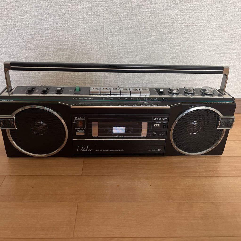 SANYO MR-U4SF ブラック FM/AMステレオカセットレコーダー 三洋電機