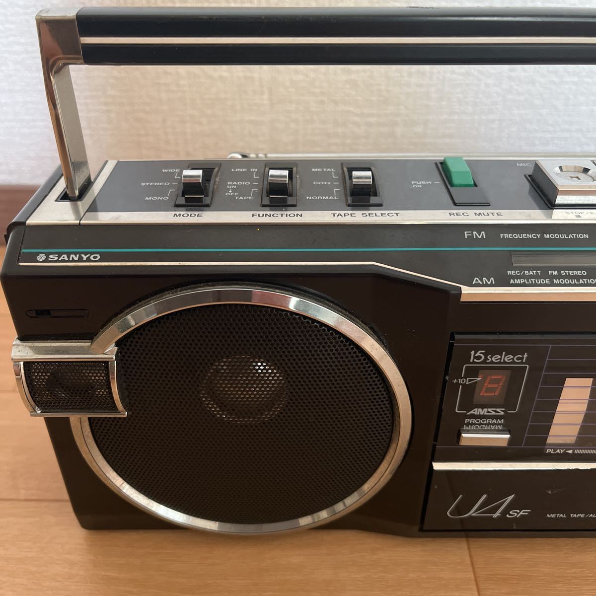SANYO MR-U4SF ブラック FM/AMステレオカセットレコーダー 三洋電機