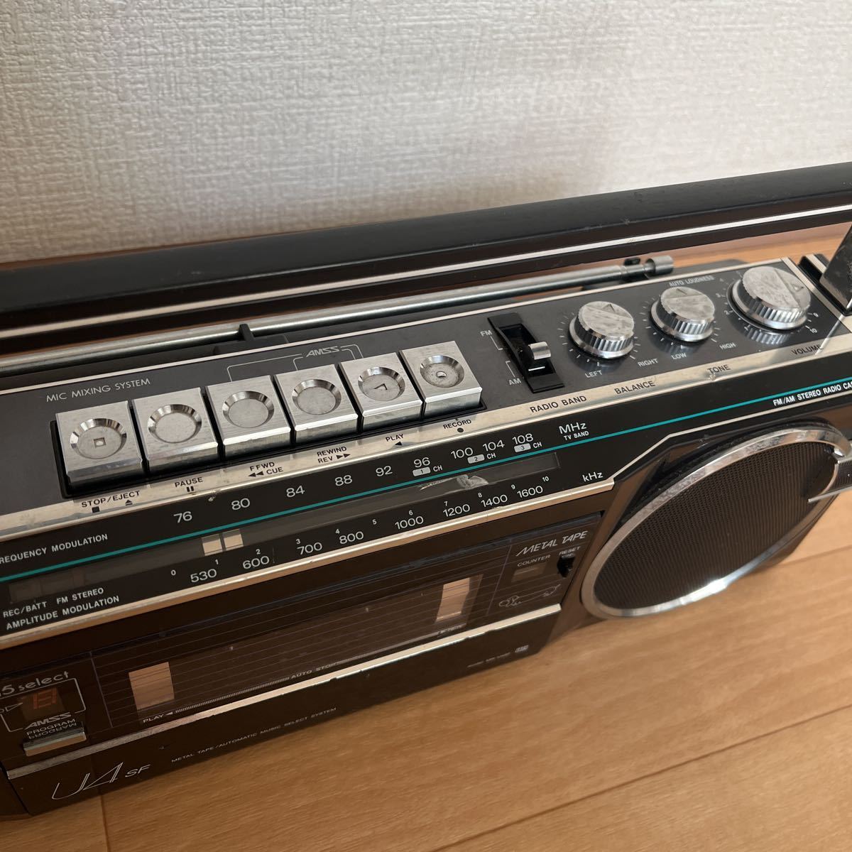 SANYO MR-U4SF ブラック FM/AMステレオカセットレコーダー 三洋電機