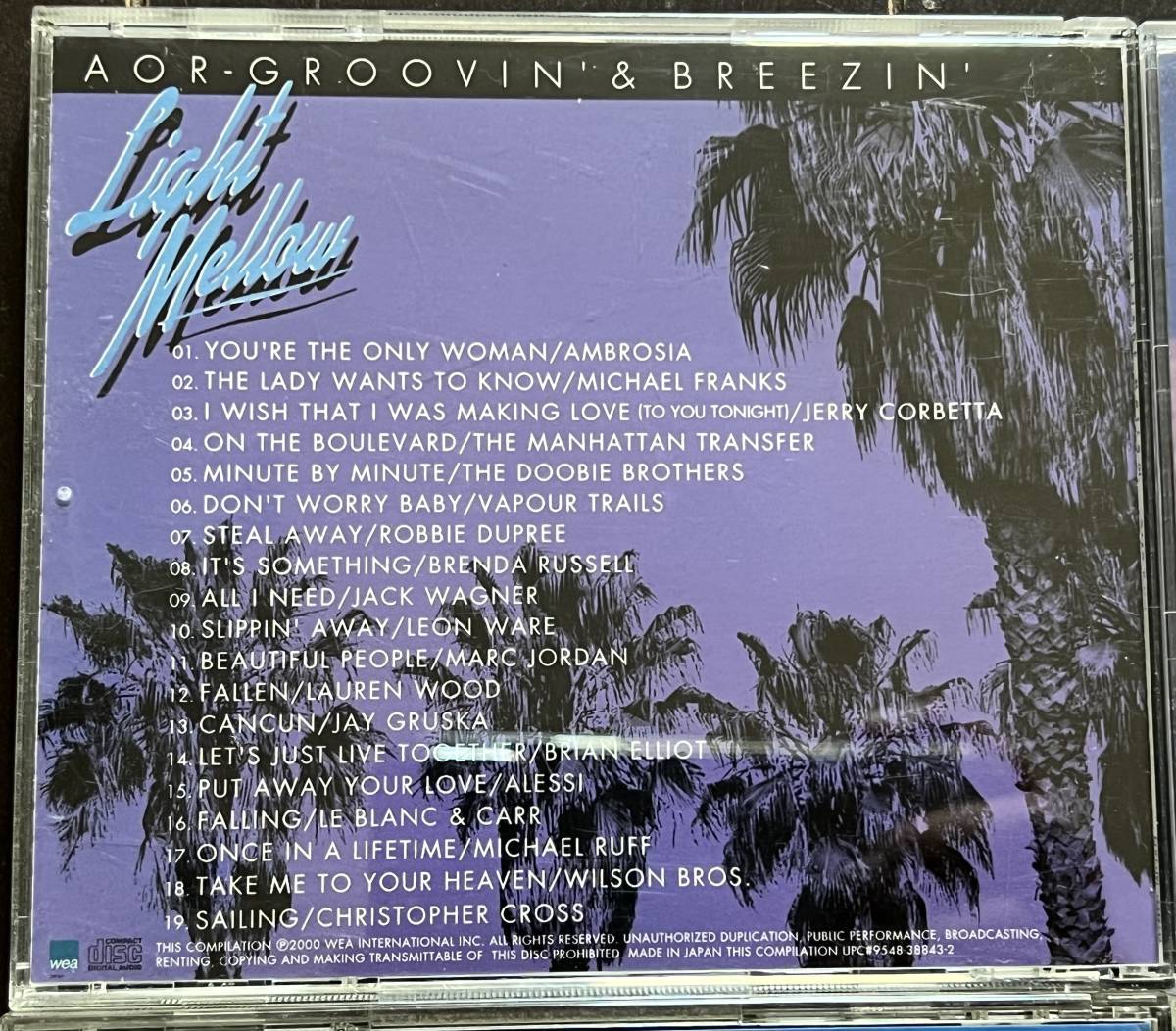 新品未開封 廃盤 AOR LIGHT MELLOW WARNER EDITION Mellow Light Edition AOR & | ◇Light ◇CD (Warner Breezin' AOR