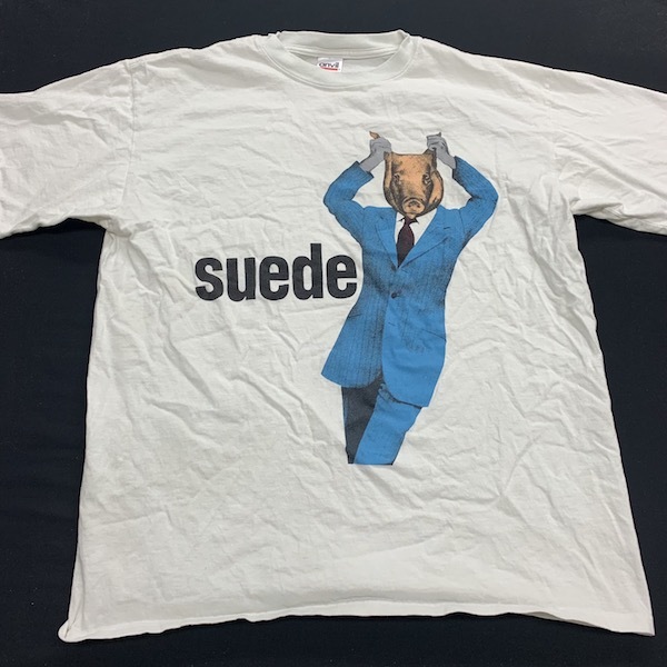 驚きの破格値，驚きの破格値，HOT SUEDE Tシャツ 90s ヴィンテージ フォトプリント スエード UKロック ロックT バンドT(Tシャツ)｜売買されたオークション情報、yahooの商品情報をアーカイブ公開 - オークファン Tシャツ