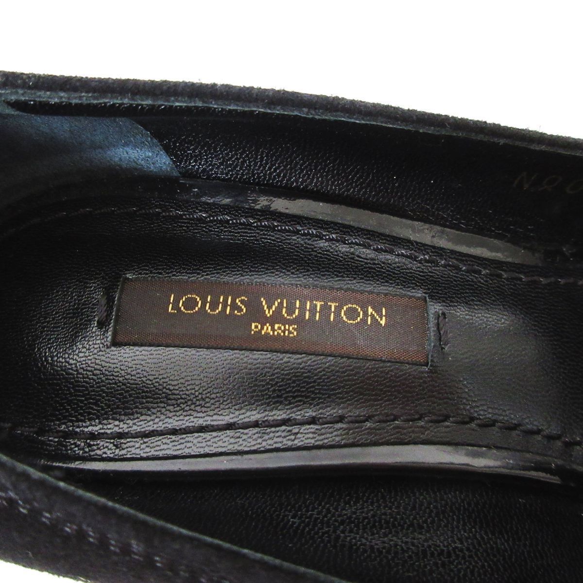 美品 Louis Vuitton ルイヴィトン スエード リボンモチーフ ポイン 