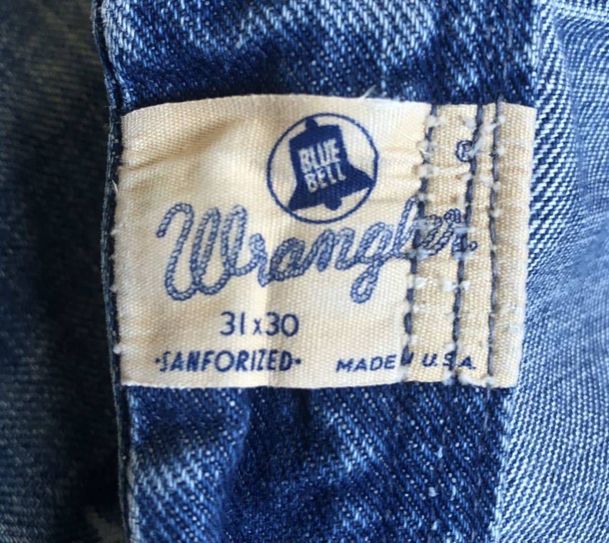 雰囲気抜群ペンキ 60s wrangler 11MWZ ヴィンテージ ラングラー 斜めベル ビンテージ / Lee 101Z S501XX 66 ビッグE リーバイス 大戦 RRL Wrangler 11MWZ ラングラー 赤耳 60S 斜めベル60s