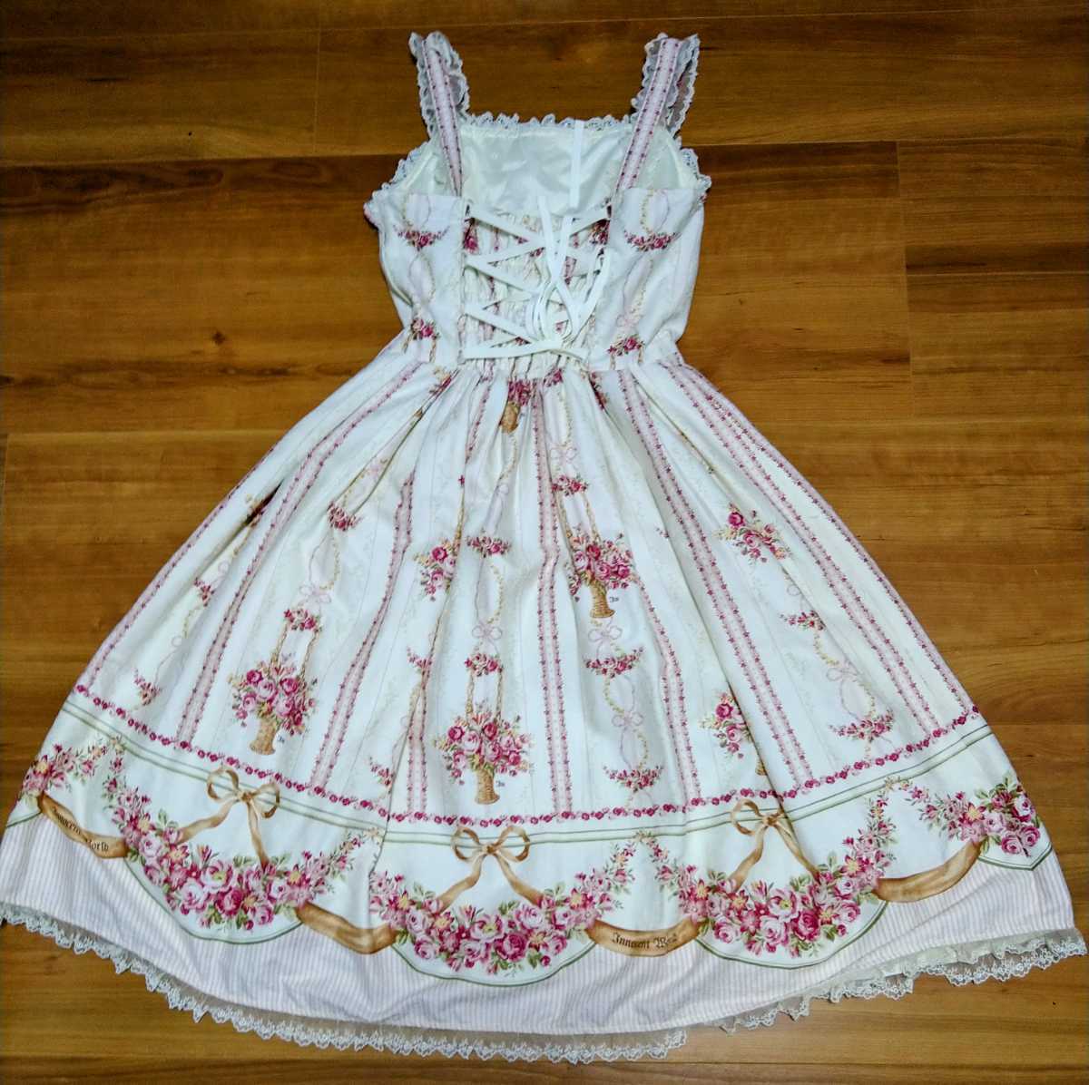 Innocent World イノセントワールド 籠薔薇柄ジャンパースカート JSK L