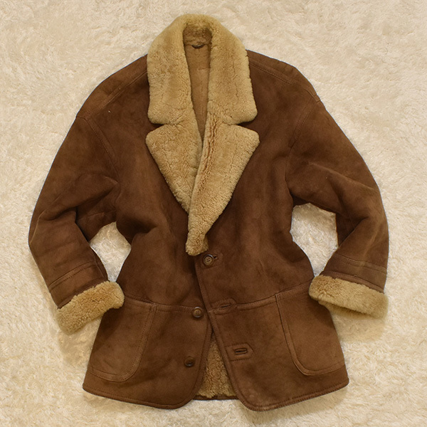 マッシーニ MASSINI 羊革 ムートンMASSINI ユニセックス レトロ 極暖 レザー ムートン 定価20万 メンズ アウター ムートンコート ボア リアルムートン massiniの中古品・新品・未