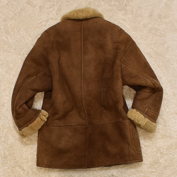 マッシーニ MASSINI 羊革 ムートンMASSINI ユニセックス レトロ 極暖 レザー ムートン 定価20万 メンズ アウター ムートンコート ボア リアルムートン massiniの中古品・新品・未