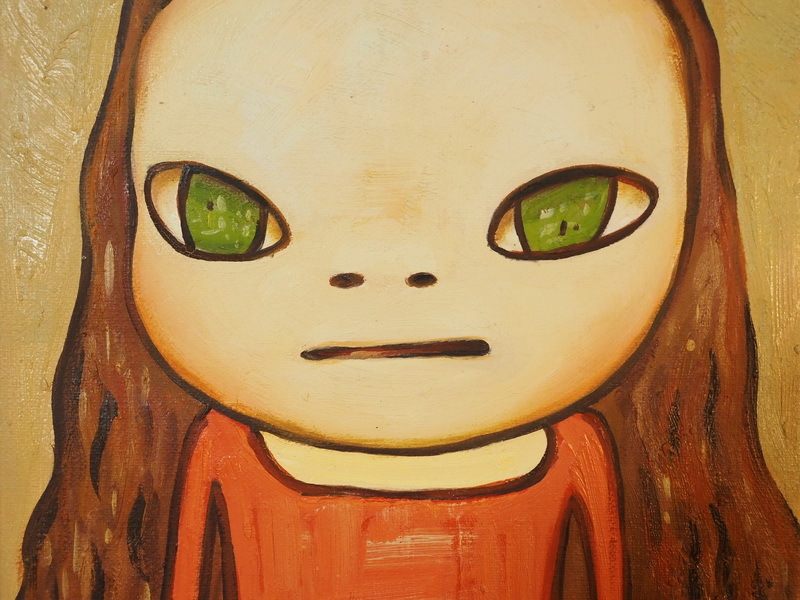 □ 日本洋画 人物・少女 F4号・額縁有り 中古画作 □ 油絵 - 和子 人物画