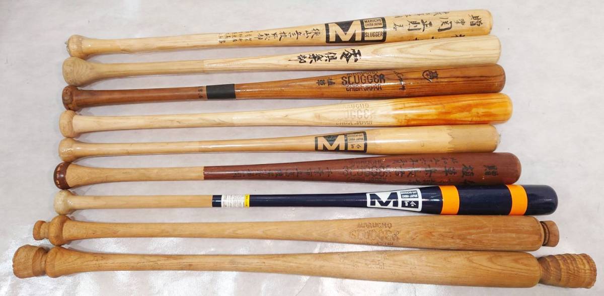 スポーツ店閉店引き上げ品 木製バット 作成途中2本 全9本セット 野球 