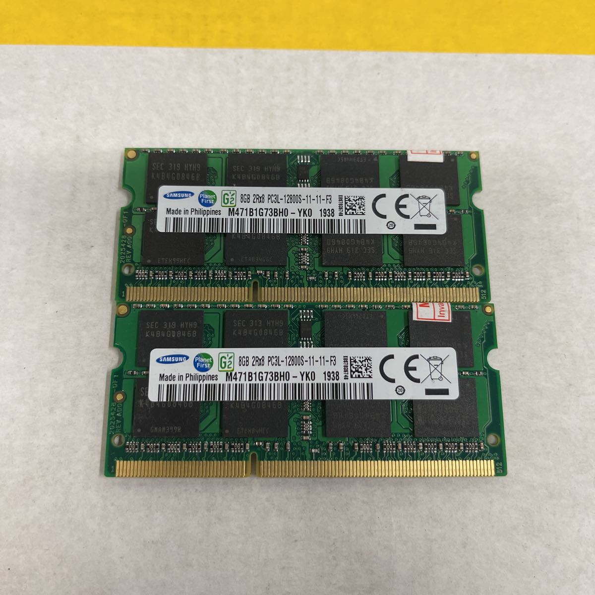 z64 SAMSUNG ノートPC メモリ 8GB 2R×8 PC3L-12800S 2枚 【公式通販】