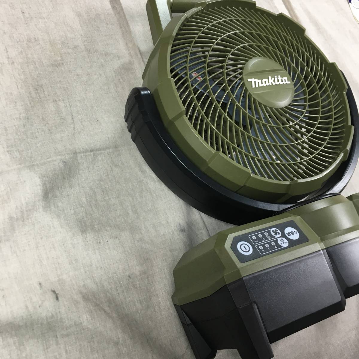 現状品 マキタ(Makita) 充電式ファン（オリーブ）バッテリ別売