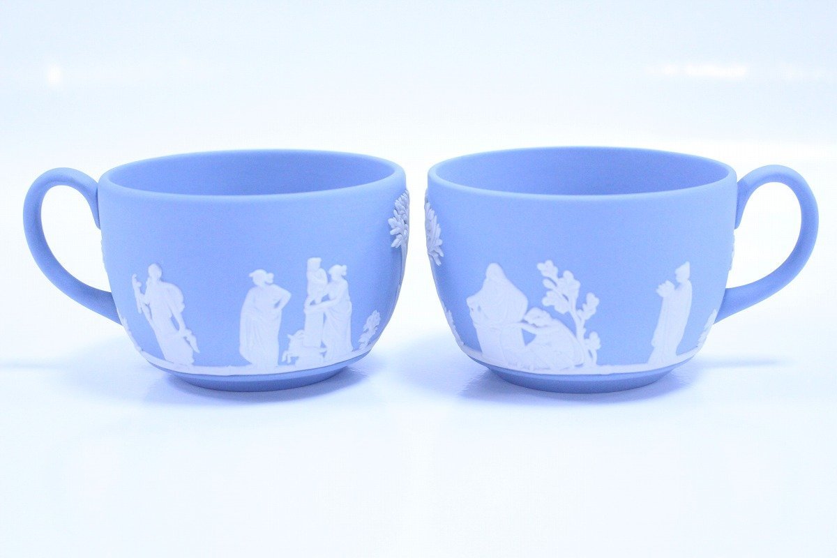 ウェッジウッド カップ ソーサー ペア ジャスパー ブルー WEDGWOOD C&S 