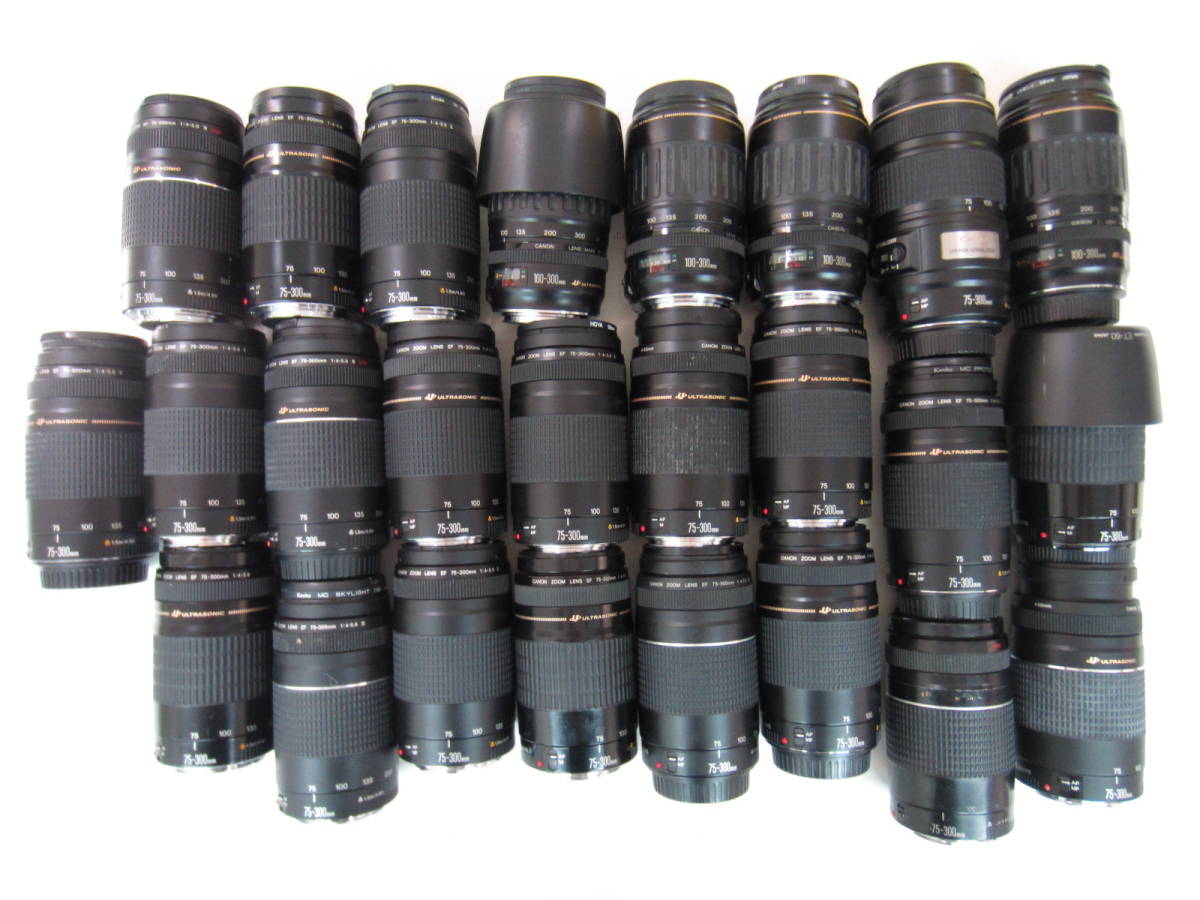 ☆美品☆セット 2729)ジャンク カメラレンズ Canon 75-300mm4-5.6Ⅱ 75-300mm4-5.6IS