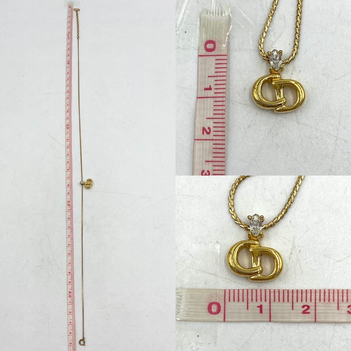 Christian Dior ディオール ネックレス CDロゴ ゴールド アクセサリー 