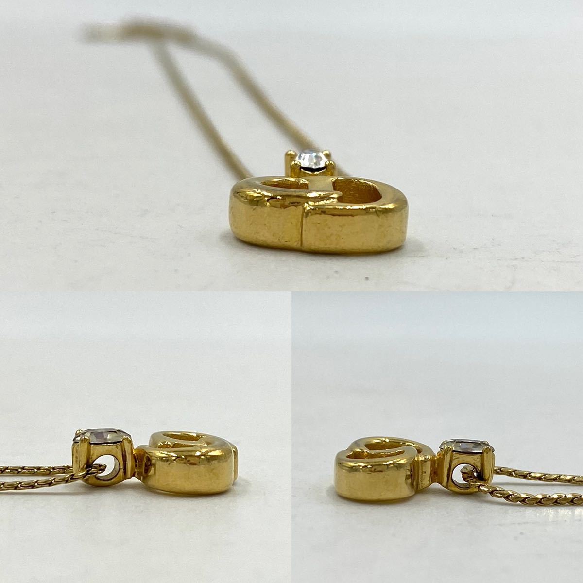 Christian Dior ディオール ネックレス CDロゴ ゴールド アクセサリー 