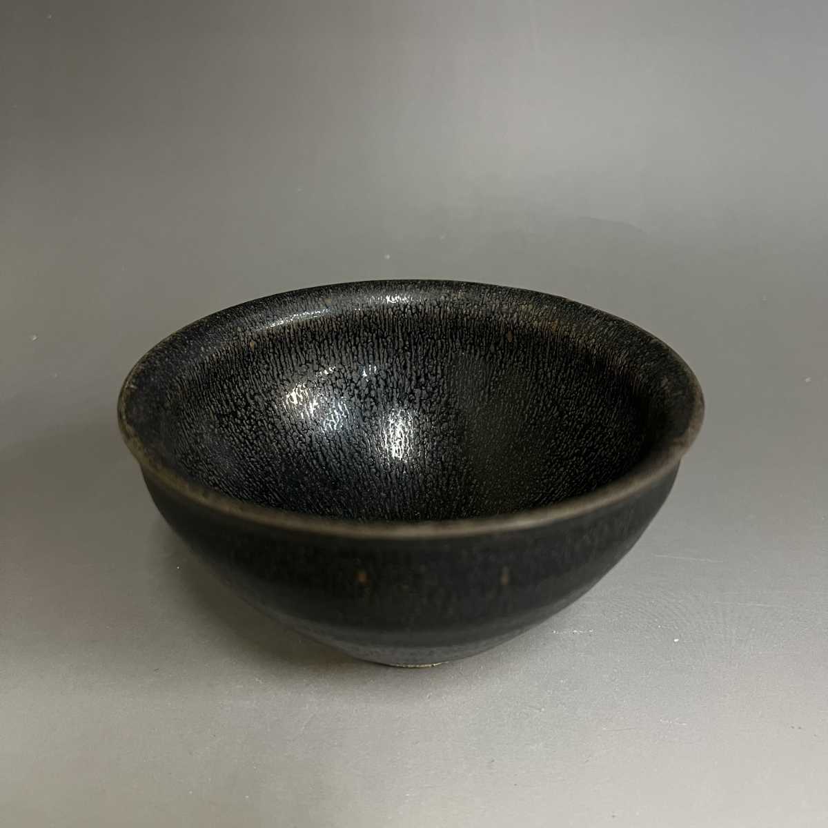 宋代 建窯 窯変 油滴 天目茶碗 天目 禾目茶碗 抹茶碗 中国