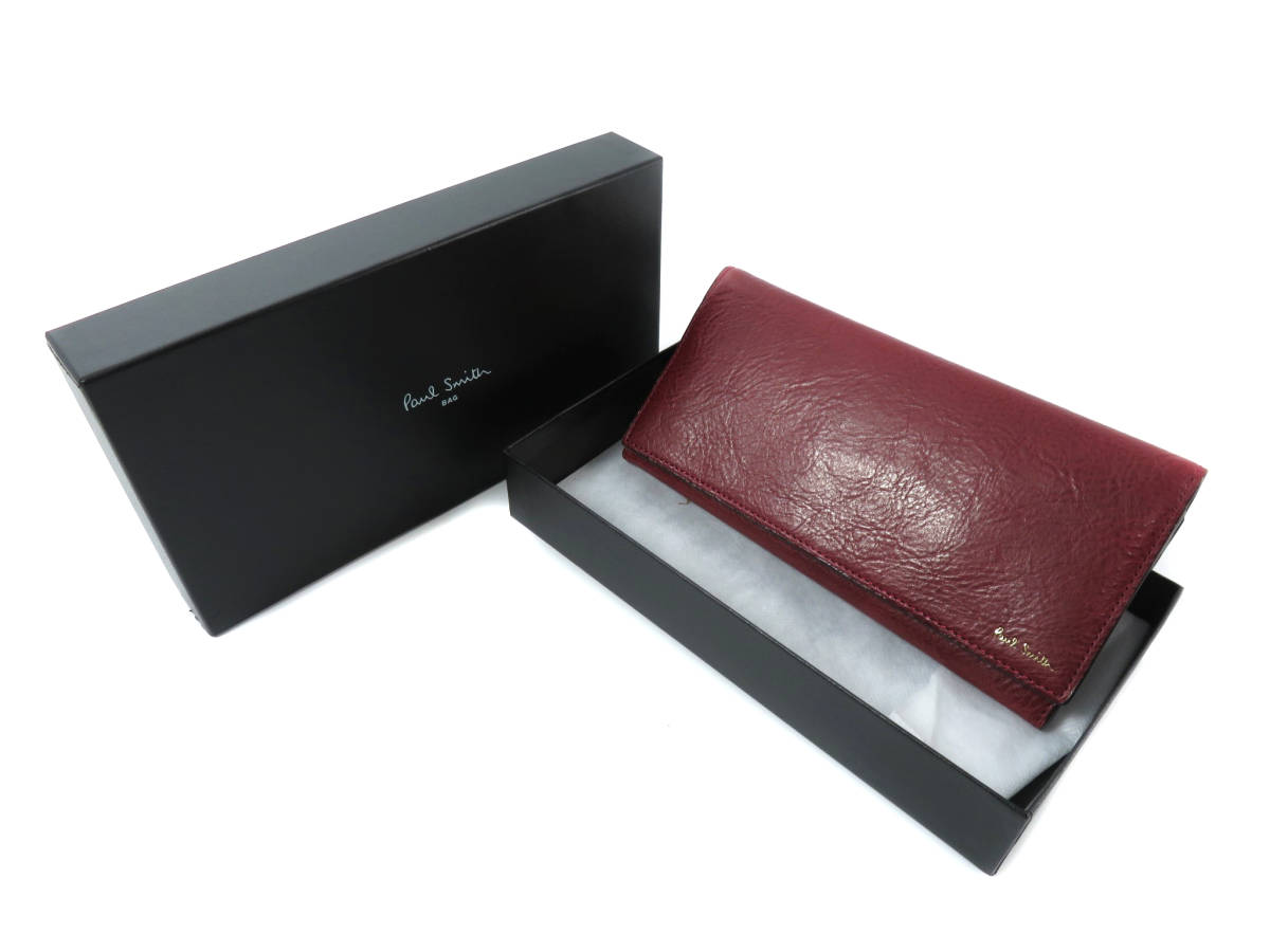 6431 新品未使用 Paul Smith ポールスミス ロゴ入り 二つ折り 長財布