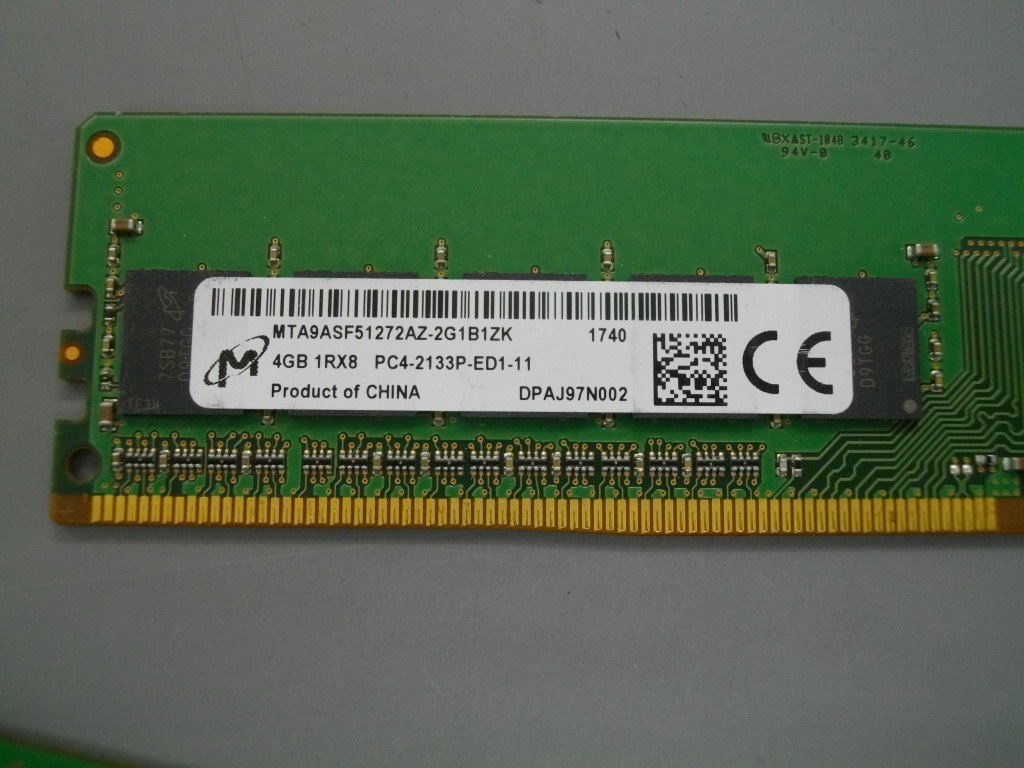 Samsung】サーバー用メモリー 4GB 1R×8 PC4-2133P-ED1-11 memory 4個
