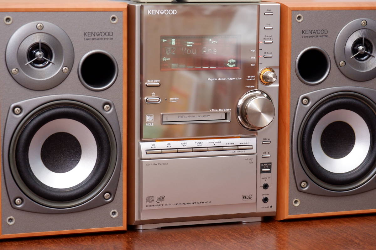KENWOOD ケンウッド ミニコンポ RXD-SV3MD 2005年製 KENWOOD RXD-SV3MD 2005年製 CD/MD/TUNER/TAPE ミニコンポ +スピーカー