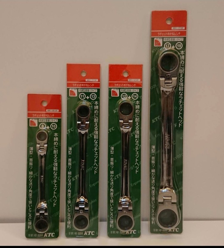 限定SALE，人気SALE KTC ラチェットめがねレンチ MR1-0810F MR1-1113F MR1-1214F MR1-1719F 4本8サイズ(めがねレンチ)｜売買されたオークション情報、yahooの商品情報をアーカイブ公開 - オークファン めがねレンチ
