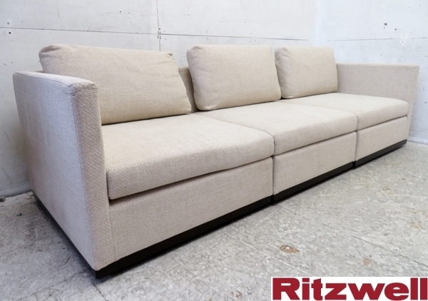 新作入荷，豊富な P975 展示品 Ritwell/リッツウェル GINA/ジーナ モジュラーソファ ワイド3人掛けソファ/3PSOFA 40万 50万 ファブリック(布製)｜売買されたオークション情報、yahooの商品情報をアーカイブ公開 - オー 布製