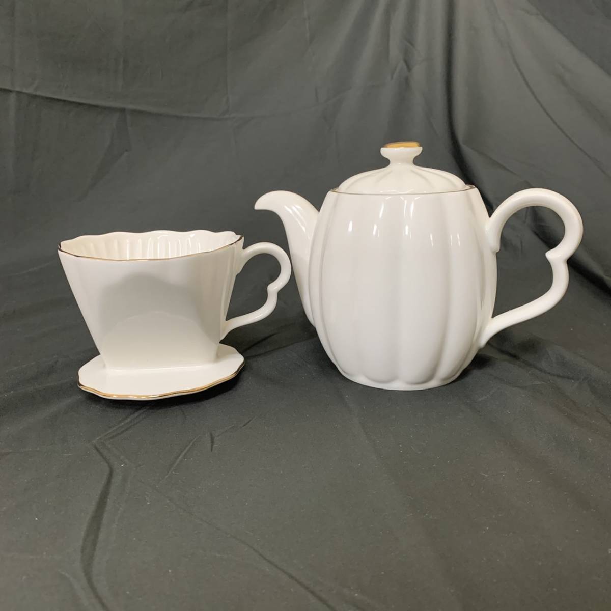 赤字超特価，限定セール カリタ/kalita 陶器製 コーヒードリッパー ポット ドリップポット 昭和レトロ アンティーク ビンテージ 金彩(ポット)｜売買されたオークション情報、yahooの商品情報をアーカイブ公開 - オーク 茶器