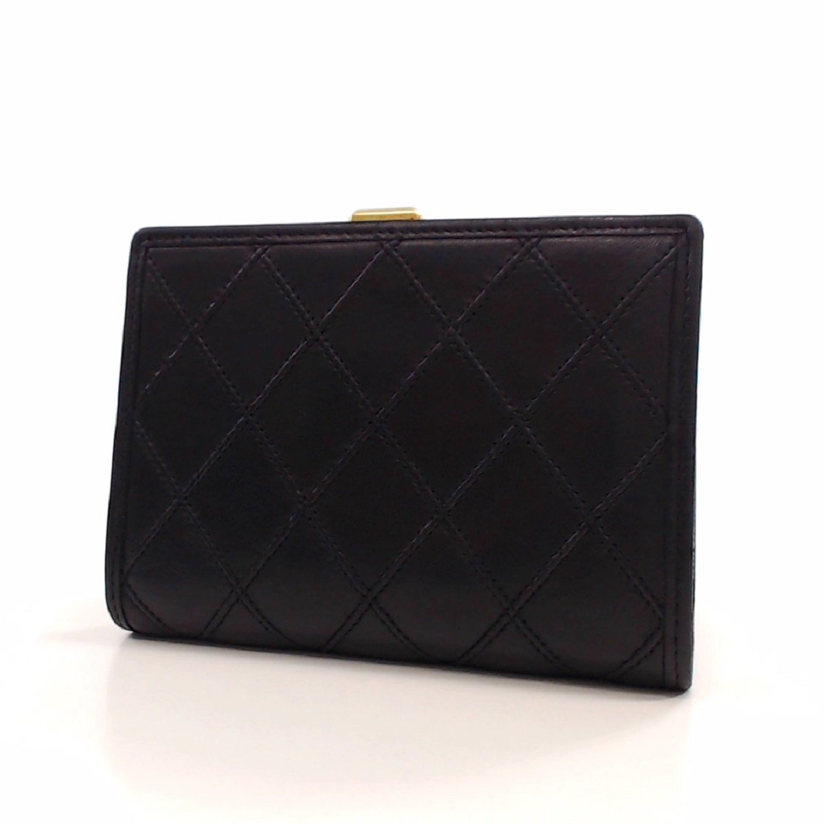 シャネル ビコローレ ラムスキン CHANEL がま口 長財布 黒 ブラック がま口ミニ財布 本 がま口長財布 (新品未使用品✱付属品完備) ピコローレ ココマーク キャビアスキン W