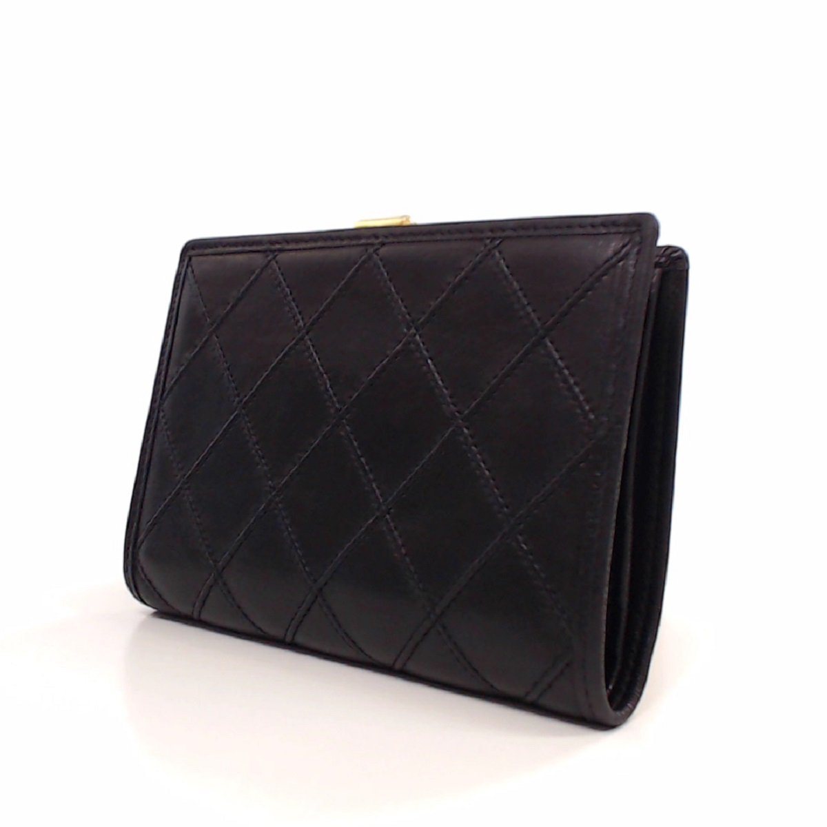 シャネル ビコローレ ラムスキン CHANEL がま口 長財布 黒 ブラック がま口ミニ財布 本 がま口長財布 (新品未使用品✱付属品完備) ピコローレ ココマーク キャビアスキン W