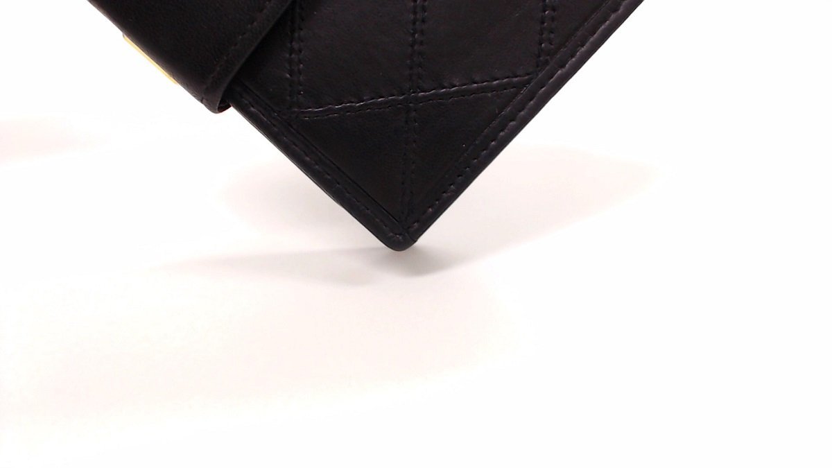 シャネル ビコローレ ラムスキン CHANEL がま口 長財布 黒 ブラック がま口ミニ財布 本 がま口長財布 (新品未使用品✱付属品完備) ピコローレ ココマーク キャビアスキン W